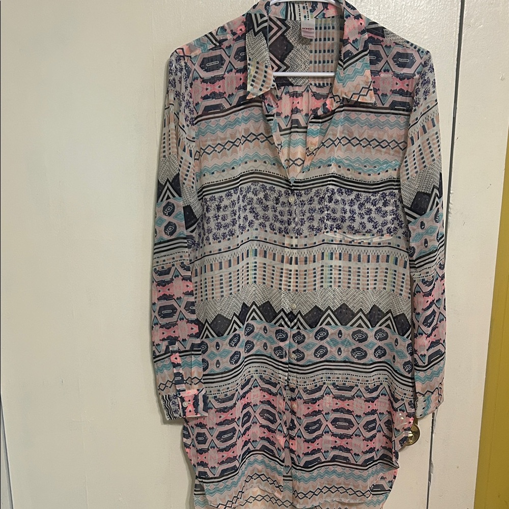Bongo Patterned Multicolor Women's Top